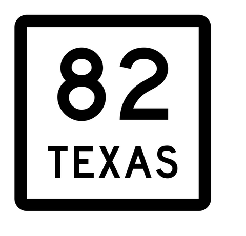 Texas State Highway 82 Sticker Decal R2383 Highway Sign - Winter Park Products