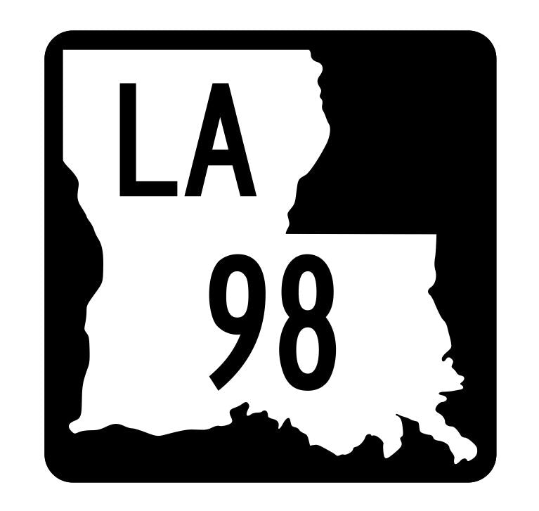 Louisiana State Highway 98 Sticker Decal R5814 Highway Route Sign