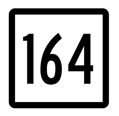 Connecticut State Highway 164 Sticker Decal R5175 Highway Route Sign