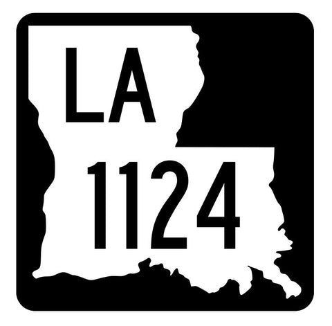 Louisiana State Highway 1124 Sticker Decal R6366 Highway Route Sign