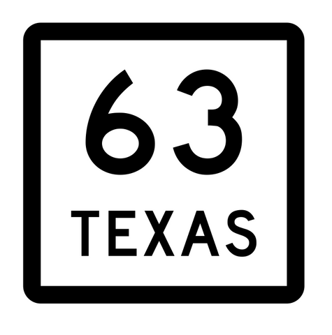 Texas State Highway 63 Sticker Decal R2364 Highway Sign - Winter Park Products