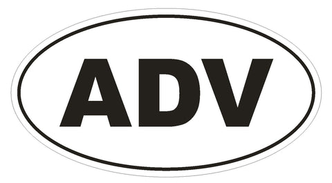 ADV Oval Bumper Sticker or Helmet Sticker D2163 Euro Oval - Winter Park Products