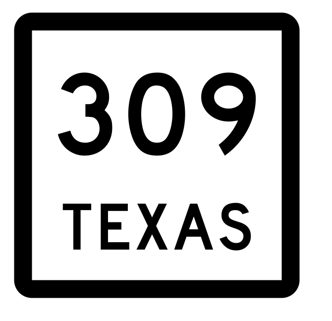 Texas State Highway 309 Sticker Decal R2604 Highway Sign