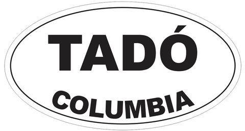 Tado Columbia Oval Bumper Sticker or Helmet Sticker D4446