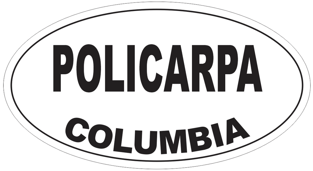 Policarpa Columbia Oval Bumper Sticker or Helmet Sticker D4603