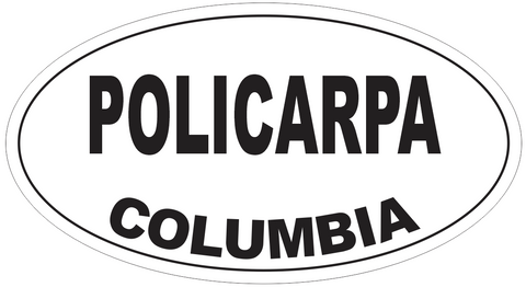 Policarpa Columbia Oval Bumper Sticker or Helmet Sticker D4603