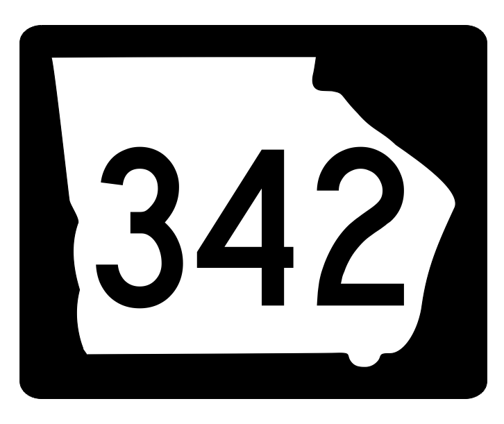 Georgia State Route 342 Sticker R4006 Highway Sign Road Sign Decal