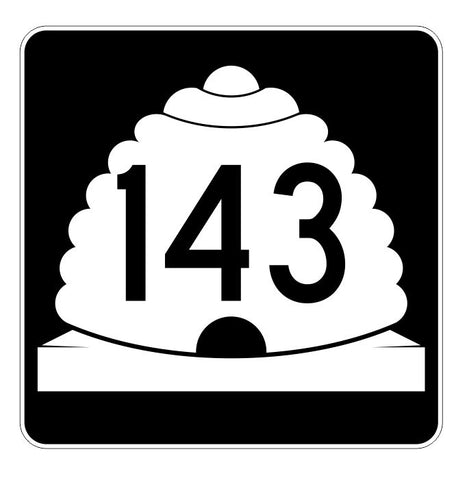 Utah State Highway 143 Sticker Decal R5465 Highway Route Sign