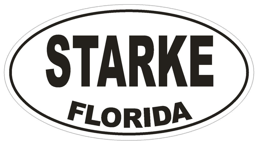 Starke Florida Oval Bumper Sticker or Helmet Sticker D1336 Euro Oval - Winter Park Products