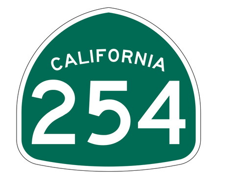 California State Route 254 Sticker Decal R1304 Highway Sign - Winter Park Products