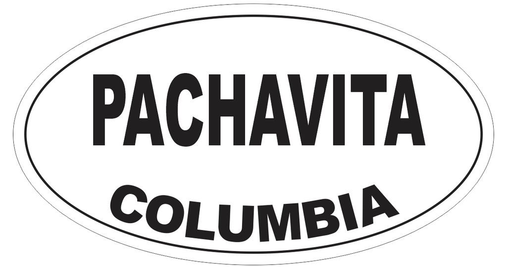 Pachavita Columbia Oval Bumper Sticker or Helmet Sticker D4781