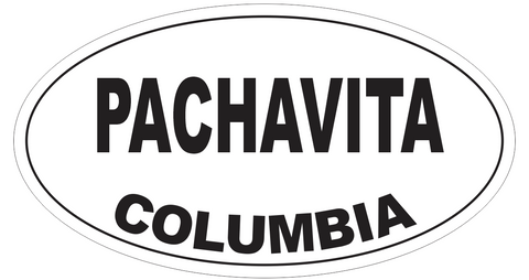 Pachavita Columbia Oval Bumper Sticker or Helmet Sticker D4781