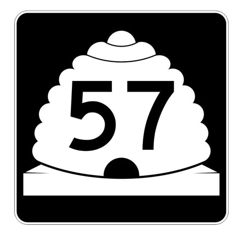 Utah State Highway 57 Sticker Decal R5395 Highway Route Sign