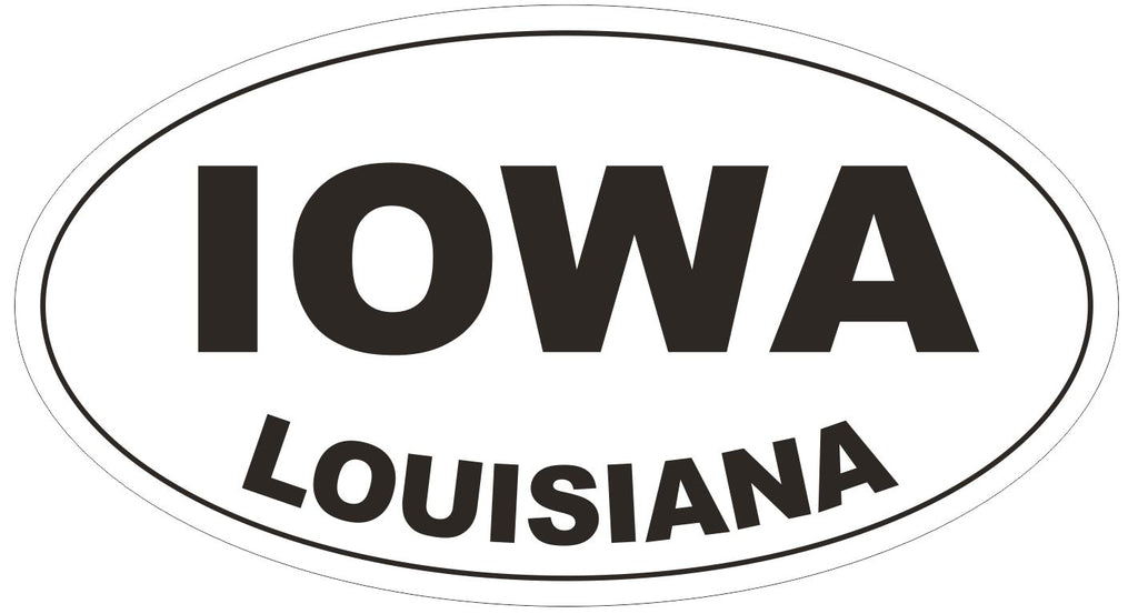 Iowa Louisiana Oval Bumper Sticker or Helmet Sticker D3838