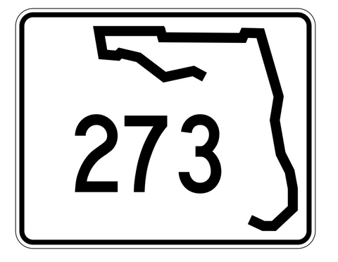 Florida State Road 273 Sticker Decal R1519 Highway Sign - Winter Park Products