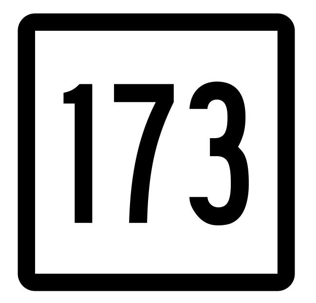 Connecticut State Highway 173 Sticker Decal R5183 Highway Route Sign