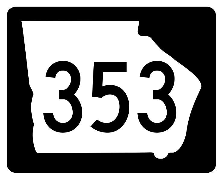 Georgia State Route 353 Sticker R4016 Highway Sign Road Sign Decal