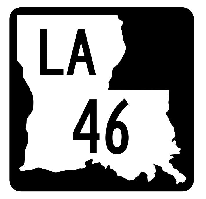Louisiana State Highway 46 Sticker Decal R5772 Highway Route Sign