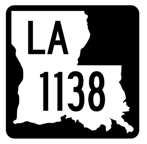 Louisiana State Highway 1138 Sticker Decal R6372 Highway Route Sign