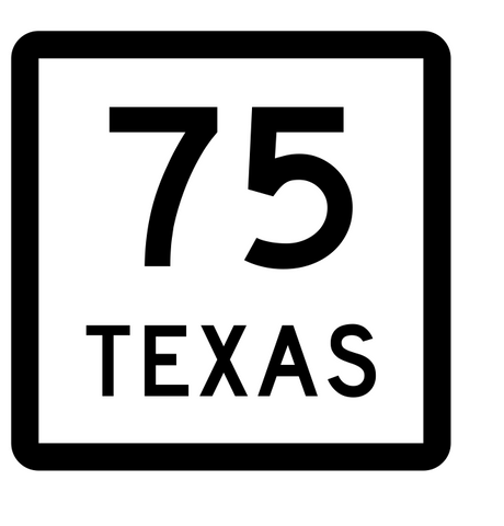 Texas State Highway 75 Sticker Decal R2376 Highway Sign - Winter Park Products