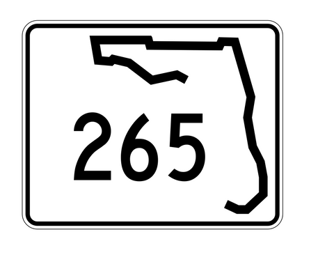 Florida State Road 265 Sticker Decal R1516 Highway Sign - Winter Park Products