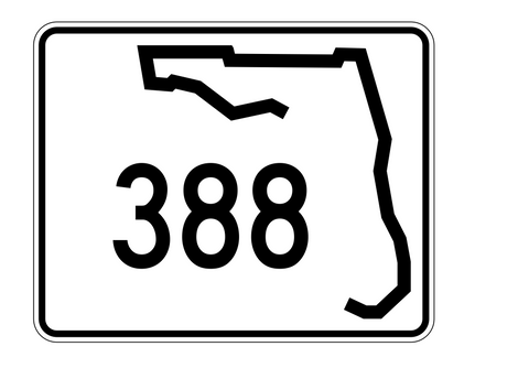 Florida State Road 388 Sticker Decal R1551 Highway Sign - Winter Park Products