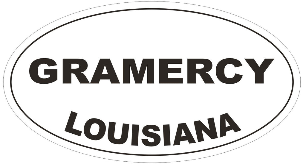 Gramercy Louisiana Oval Bumper Sticker or Helmet Sticker D3930