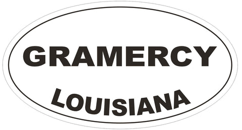 Gramercy Louisiana Oval Bumper Sticker or Helmet Sticker D3930