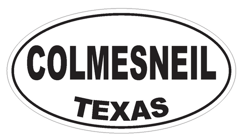 Colemesneil Texas Oval Bumper Sticker or Helmet Sticker D3281 Euro Oval - Winter Park Products