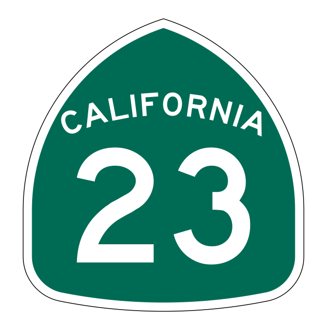California State Route 23 Sticker Decal R1129 Highway Sign - Winter Park Products