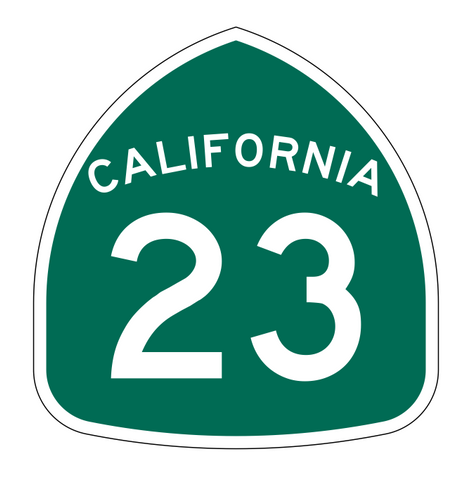 California State Route 23 Sticker Decal R1129 Highway Sign - Winter Park Products