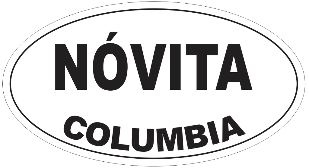 Novita Columbia Oval Bumper Sticker or Helmet Sticker D4443