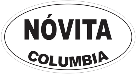 Novita Columbia Oval Bumper Sticker or Helmet Sticker D4443
