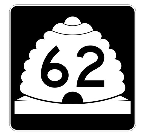 Utah State Highway 62 Sticker Decal R5398 Highway Route Sign