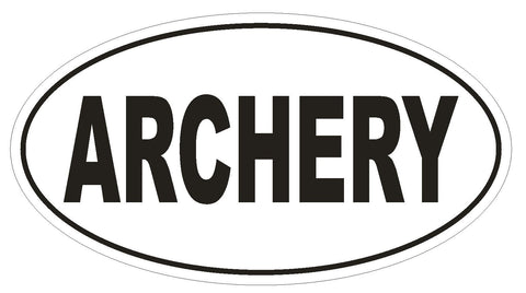 ARCHERY Oval Bumper Sticker or Helmet Sticker D1900 Euro Oval - Winter Park Products