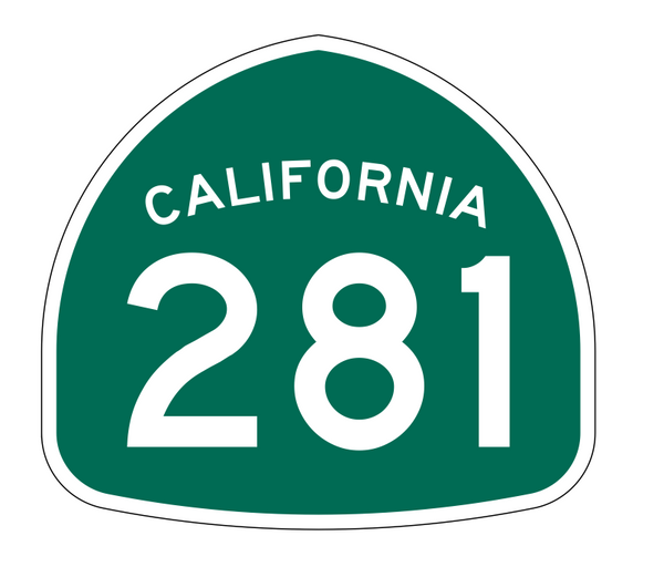 California State Route 281 Sticker Decal R1322 Highway Sign – Winter ...