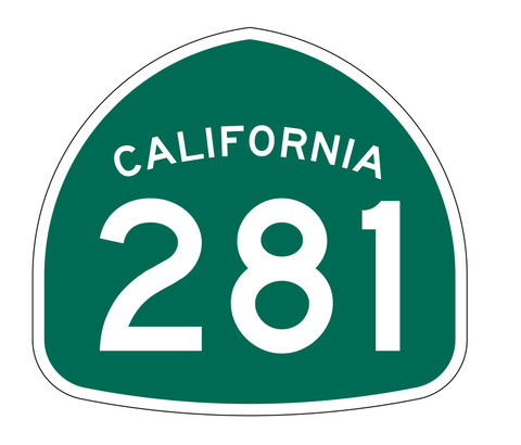 California State Route 281 Sticker Decal R1322 Highway Sign - Winter Park Products