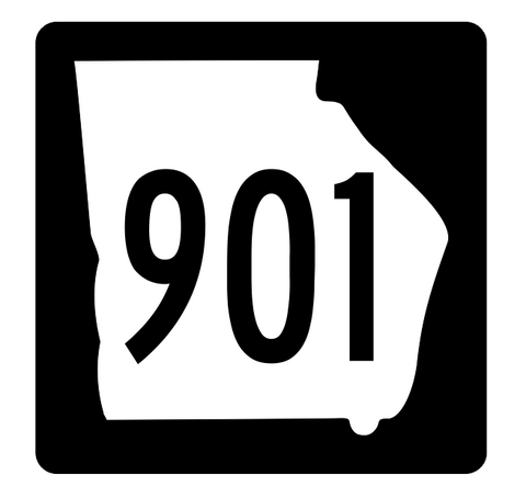 Georgia State Route 901 Sticker R4103 Highway Sign Road Sign Decal
