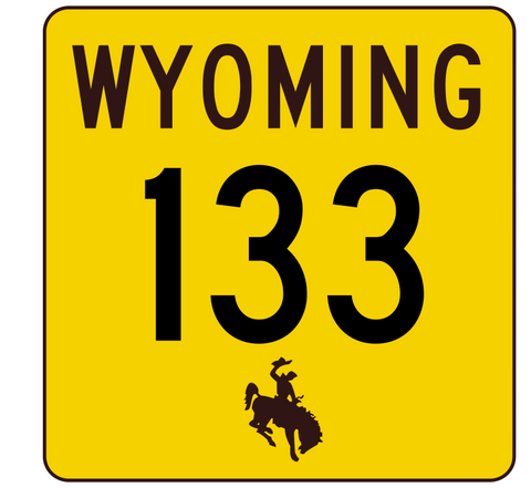 Wyoming Highway 133 Sticker R3427 Highway Sign