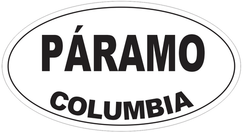 Paramo Columbia Oval Bumper Sticker or Helmet Sticker D4684