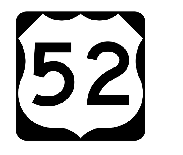 US Route 52 Sticker R1913 Highway Sign Road Sign – Winter Park Products
