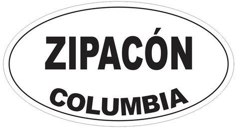Zipacon Columbia Oval Bumper Sticker or Helmet Sticker D4864