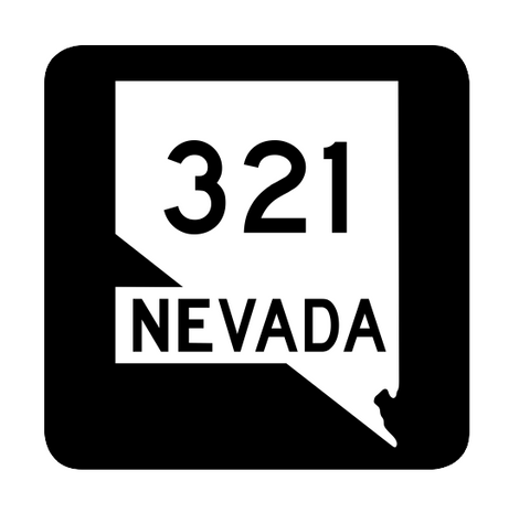 Nevada State Route 321 Sticker R3033 Highway Sign Road Sign