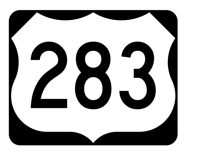 US Route 283 Sticker R2172 Highway Sign Road Sign - Winter Park Products