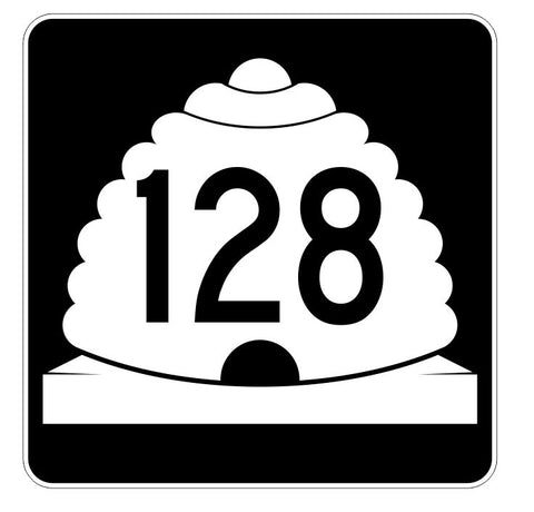 Utah State Highway 128 Sticker Decal R5453 Highway Route Sign