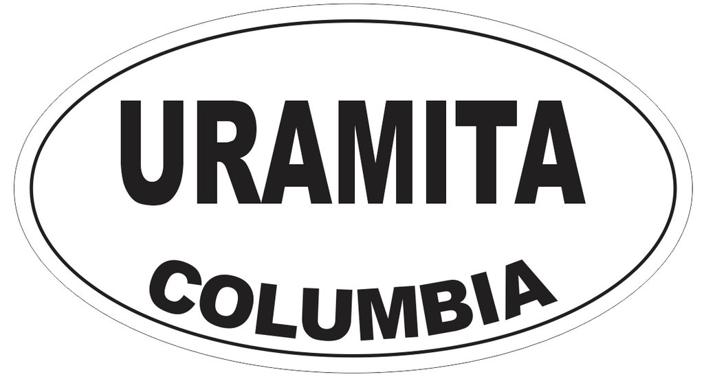 Uramita Columbia Oval Bumper Sticker or Helmet Sticker D4246