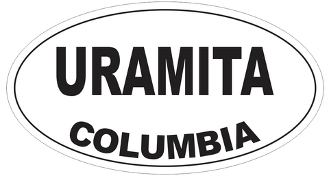 Uramita Columbia Oval Bumper Sticker or Helmet Sticker D4246
