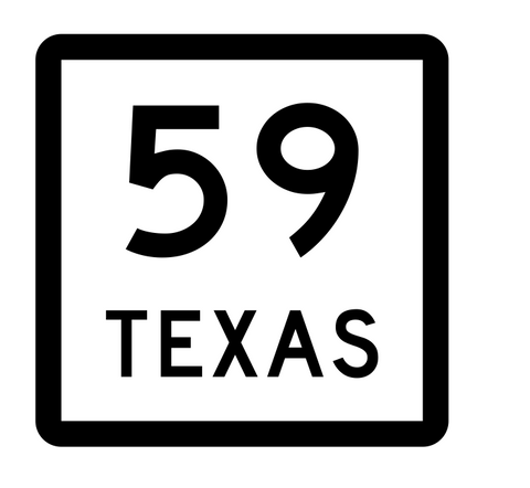Texas State Highway 59 Sticker Decal R2360 Highway Sign - Winter Park Products