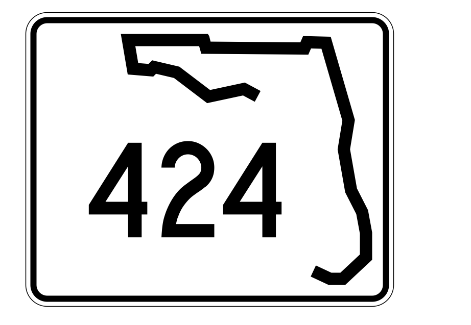 Florida State Road 424 Sticker Decal R1570 Highway Sign - Winter Park Products