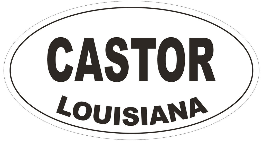 Castor Louisiana Oval Bumper Sticker or Helmet Sticker D3796